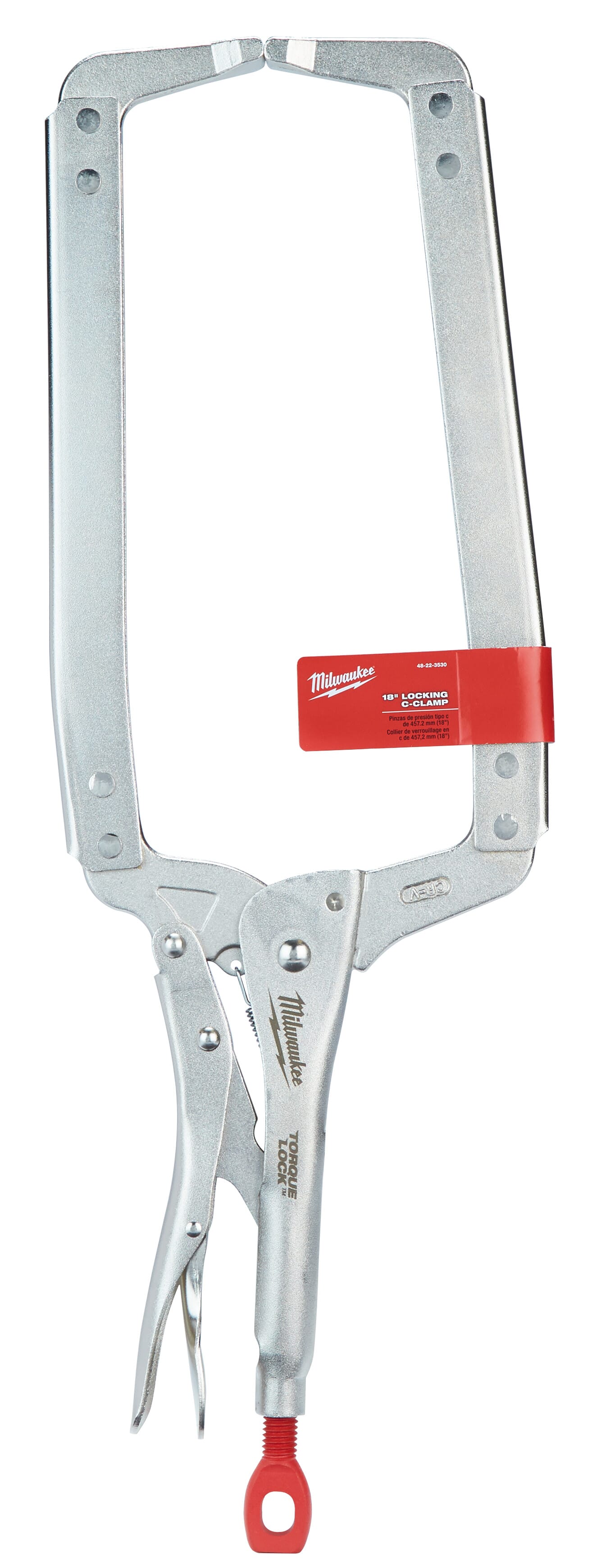 Milwaukee® TORQUE LOCK™ 48-22-3530 Regular Jaw Locking C-Clamp, 9-1/2 in D Throat, 9-1/2 in Jaw Opening, Forged Alloy Steel